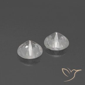 Gemas de Circón Blanco natural de 3.51 ct, Redondo, VVS-VS