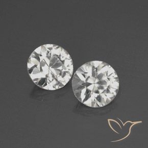 Gemas de Circón Blanco natural de 3.88 ct, Redondo, VS