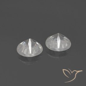 Gemas de Circón Blanco natural de 3.88 ct, Redondo, VS