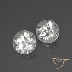 Gemas de Circón Blanco natural de 4.45 ct, Redondo, VVS-VS