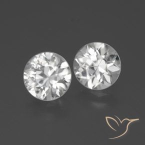 Gemas de Circón Blanco natural de 3.35 ct, Redondo, VVS-VS