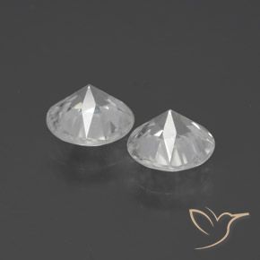 Gemas de Circón Blanco natural de 3.35 ct, Redondo, VVS-VS