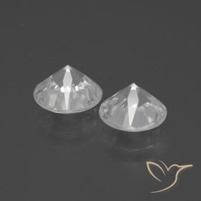Gemas de Circón Blanco natural de 3.81 ct, Redondo, VVS-VS