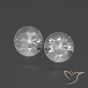 4.46ctw Natural Blanco Circón, Redondo, VVS-VS