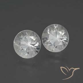 Gemas de Circón Blanco natural de 4.46 ct, Redondo, VVS-VS