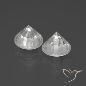 Gemas de Circón Blanco natural de 4.46 ct, Redondo, VVS-VS