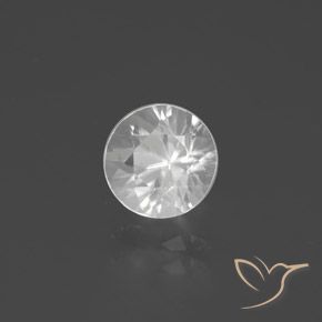 Circón Blanco natural de 2.31 ct, Redondo, VVS-VS