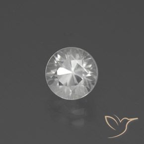Circón Blanco natural de 2.63 ct, Redondo, VVS-VS