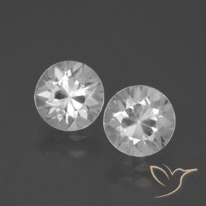 3.80ctw Natural Blanco Circón, Redondo, VVS-VS