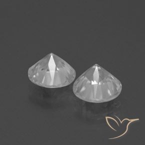 Gemas de Circón Blanco natural de 3.80 ct, Redondo, VVS-VS