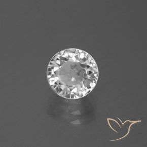 Circón Blanco natural de 3.29 ct, Redondo, VS