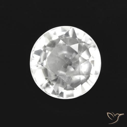 Circón Blanco claro natural de 2.89 ct, Redondo, VS