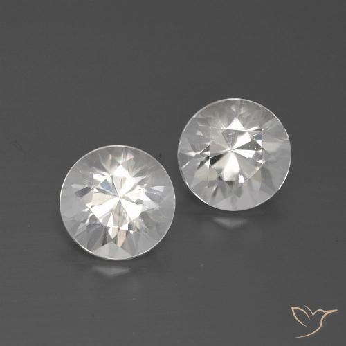3.22ctw Natural Blanco cálido Circón, Redondo, VVS