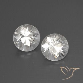 Gemas de Circón Blanco cálido natural de 3.22 ct, Redondo, VVS