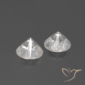 Gemas de Circón Blanco cálido natural de 3.22 ct, Redondo, VVS
