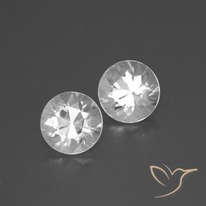 Gemas de Circón Blanco natural de 3.76 ct, Redondo, VVS-VS