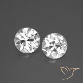 Gemas de Circón Blanco natural de 3.68 ct, Redondo, VS