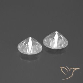 Gemas de Circón Blanco natural de 3.68 ct, Redondo, VS
