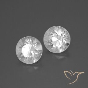 Gemas de Circón Blanco natural de 4.26 ct, Redondo, VVS-VS