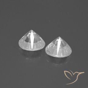 Gemas de Circón Blanco natural de 4.26 ct, Redondo, VVS-VS