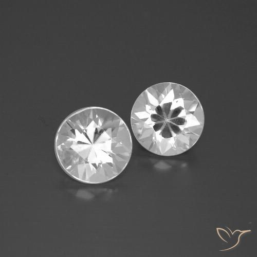 3.45ctw Natural Blanco Circón, Redondo, VVS-VS