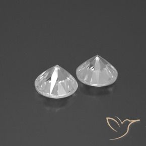 Gemas de Circón Blanco natural de 3.45 ct, Redondo, VVS-VS