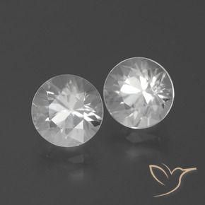 Gemas de Circón Blanco natural de 4.38 ct, Redondo, VVS-VS
