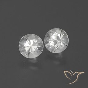 Gemas de Circón Blanco natural de 2.53 ct, Redondo, VVS-VS