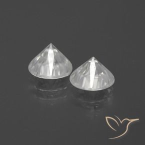 Gemas de Circón Blanco natural de 3.34 ct, Redondo, VVS-VS