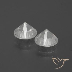 Gemas de Circón Blanco natural de 3.71 ct, Redondo, VS