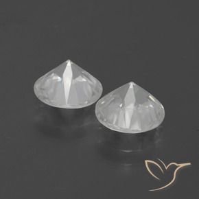 Gemas de Circón Blanco natural de 3.98 ct, Redondo, VVS-VS