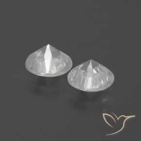 Gemas de Circón Blanco natural de 3.41 ct, Redondo, VS