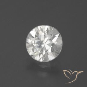 Circón Blanco natural de 2.43 ct, Redondo, VS