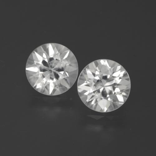 4.74ctw Natural Blanco Circón, Redondo, VS