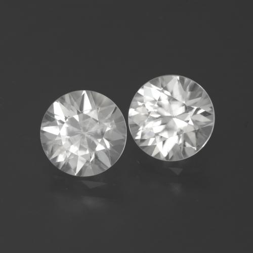 Gemas de Circón Blanco natural de 4.74 ct, Redondo, VS