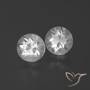 Gemas de Circón Blanco natural de 3.54 ct, Redondo, VVS