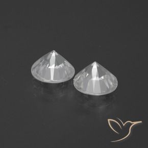 Gemas de Circón Blanco natural de 3.54 ct, Redondo, VVS