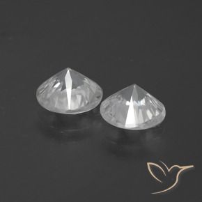 Gemas de Circón Blanco natural de 4.08 ct, Redondo, VVS-VS