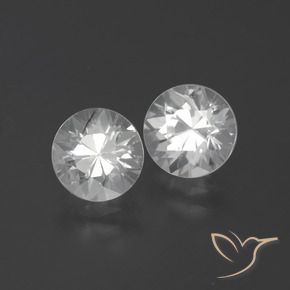 Gemas de Circón Blanco natural de 4.46 ct, Redondo, VVS-VS