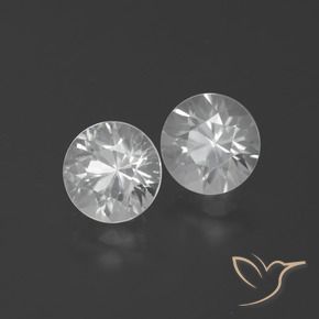 Gemas de Circón Blanco natural de 4.31 ct, Redondo, VVS-VS