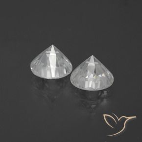 Gemas de Circón Blanco natural de 4.31 ct, Redondo, VVS-VS