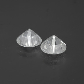 Gemas de circón blanco natural de  ct, corte redondo, VVS