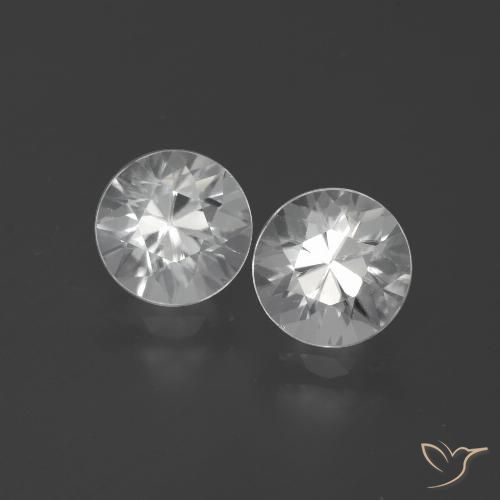 3.95ctw Natural Blanco Circón, Redondo, VS