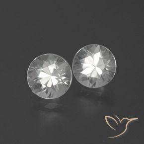 Gemas de Circón Blanco natural de 3.84 ct, Redondo, VVS-VS