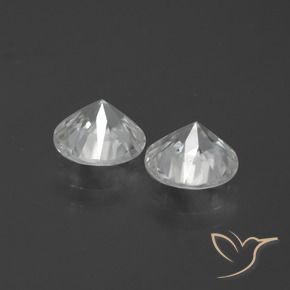 Gemas de Circón Blanco natural de 4.04 ct, Redondo, VVS