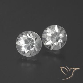Gemas de Circón Blanco natural de 3.67 ct, Redondo, VVS-VS