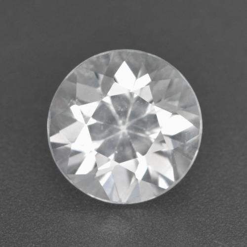 Circón blanco natural de 2,58 ct, corte redondo, VS