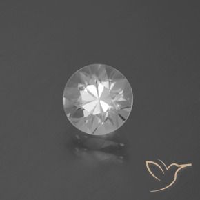 Circón Blanco natural de 2.58 ct, Redondo, VVS-VS