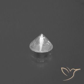 Circón Blanco natural de 1.64 ct, Redondo, VVS