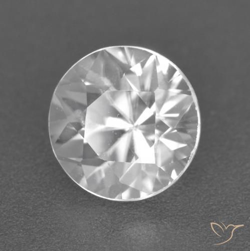 Circón Blanco natural de 2.12 ct, Redondo, VS